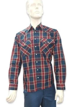 Bisley Mens Long Sleeve Shirt Western Check Shirt