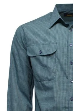 Bisley Mens Small Check Green Shirt