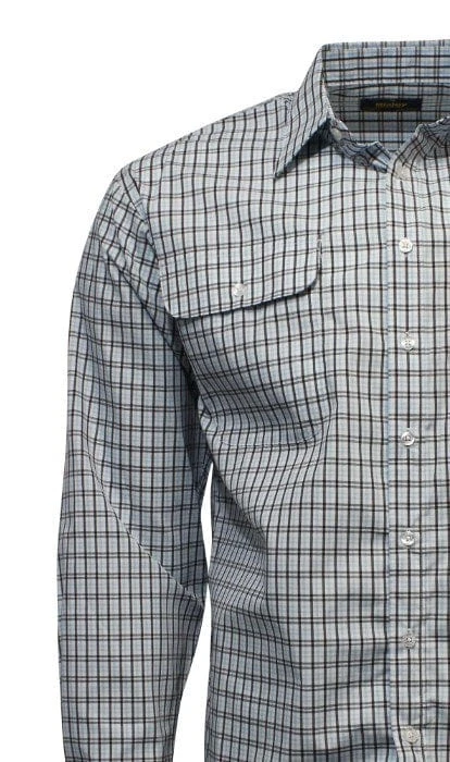 Bisley Mens Small Check Light Blue Shirt 1 Bisley Mens Small Check Light Blue Shirt