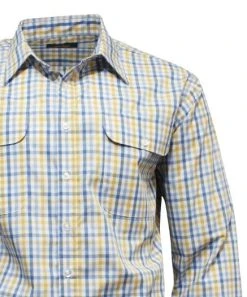 Bisley Mens Medium Check Blue Shirt