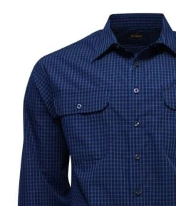 Bisley Mens Medium Check Royal Shirt