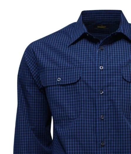 Bisley Mens Medium Check Royal Shirt