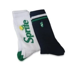 Fooot-Ies Mens Sprite Bold Logo Sneaker 2 Pack