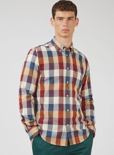 Ben Sherman Mens Oxford Blocked Shirt 1 Ben Sherman Mens Oxford Blocked Shirt
