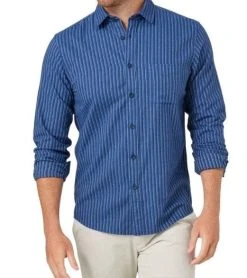 Blazer Mens Archer Long Sleeve Stripe Shirt