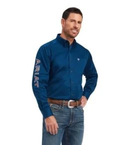 Ariat Mens Team Logo Button Down Shirt