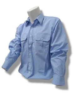 Country Tradition Mens Long Sleeve Shirt - Blue