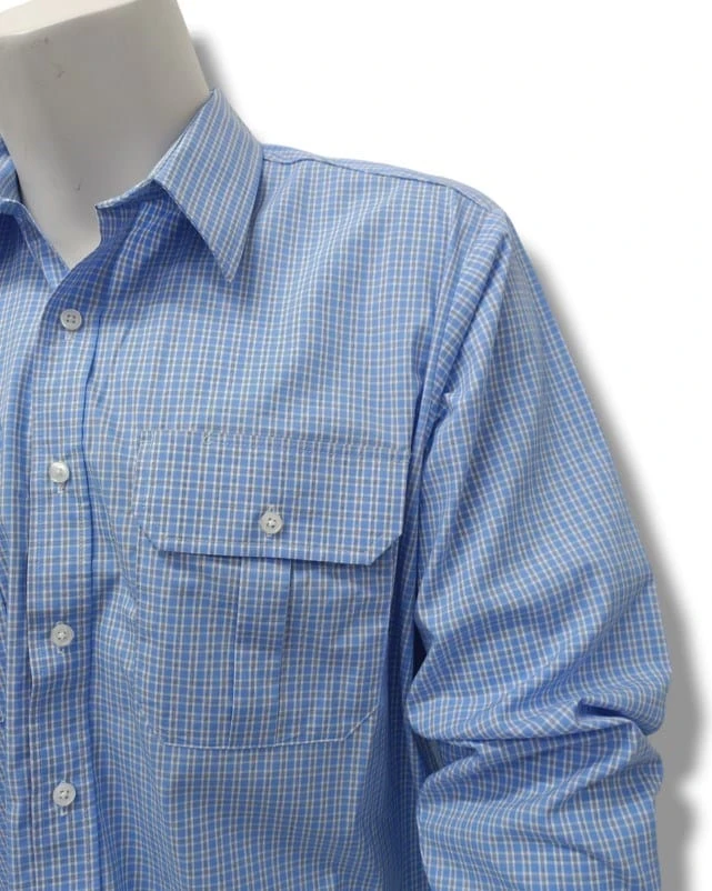 Country Tradition Mens Long Sleeve Shirt - Blue 2 Country Tradition Mens Long Sleeve Shirt - Blue - Image 2