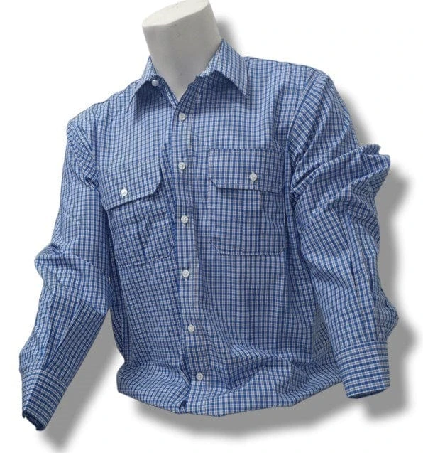 Country Tradition Mens Long Sleeve Shirt - Blue 3 Country Tradition Mens Long Sleeve Shirt - Blue - Image 3