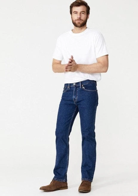 Levis Mens 516 Stretch Straight Jeans - Dark Stonewash