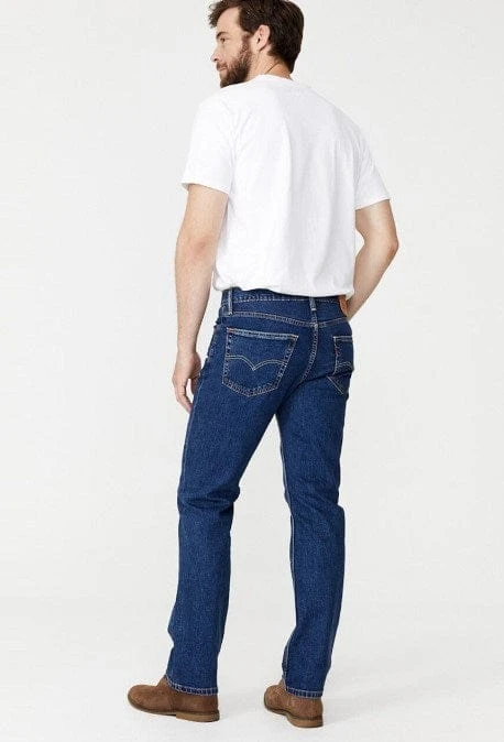 Levis Mens 516 Stretch Straight Jeans - Dark Stonewash - Image 2