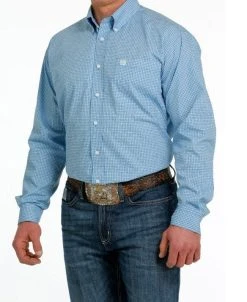 Cinch Mens Geometric Print Button
