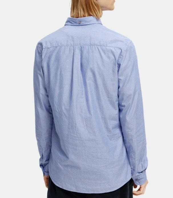 Scotch & Soda Mens Slim Fit Striped Cotton Popli - Image 2