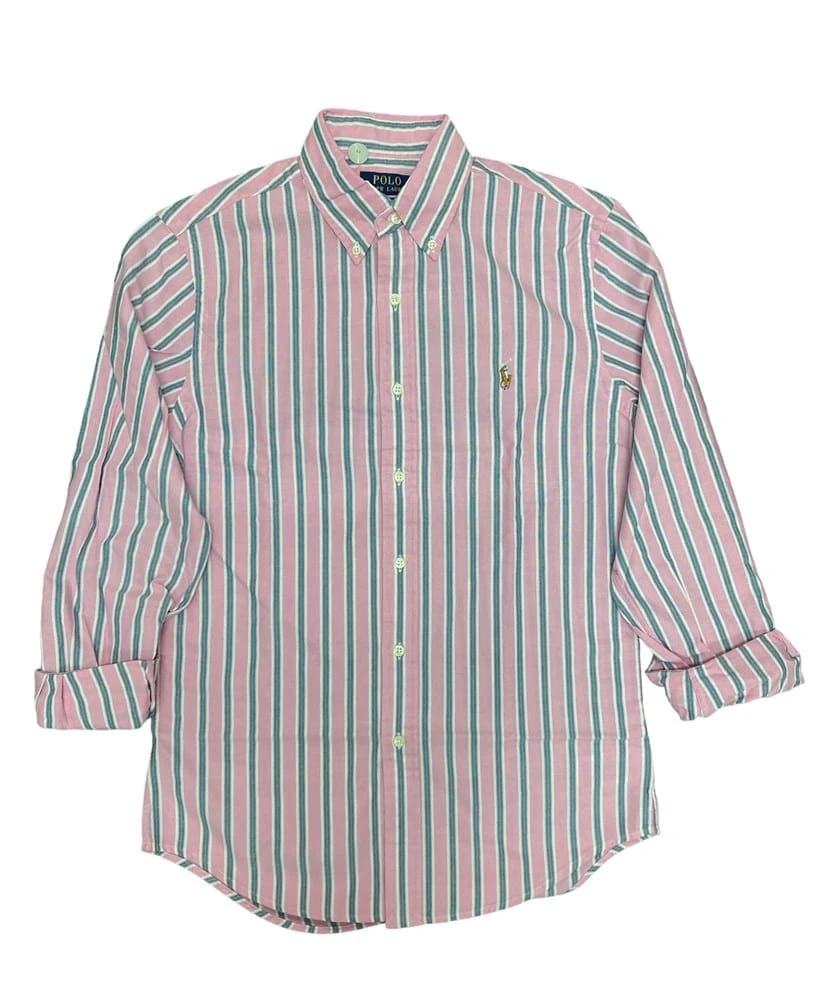 Ralph Lauren Mens Custom Fit Stripe Linen Shirt - Assorted 1 Ralph Lauren Mens Custom Fit Stripe Linen Shirt - Assorted