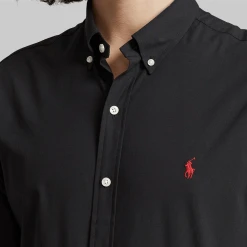 Ralph Lauren Mens Custom Fit Stretch Poplin Shirt - Black 5 Ralph Lauren Mens Custom Fit Stretch Poplin Shirt - Black -RM Williams Store black3 5fa19822 c17d 4baf 9acc 4fe7b29ddafb