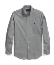 Ralph Lauren Mens Classic Fit Poplin Stretch Shirt - Black/White Check 1 Ralph Lauren Mens Classic Fit Poplin Stretch Shirt - Black/White Check