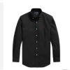 Ralph Lauren Mens Custom Fit Poplin Stretch Shirt - Black/Red