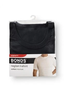 Bonds Raglan Crew Neck Tee (Black)
