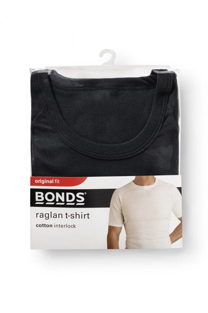 Bonds Raglan Crew Neck Tee (Black) 1 Bonds Raglan Crew Neck Tee (Black)