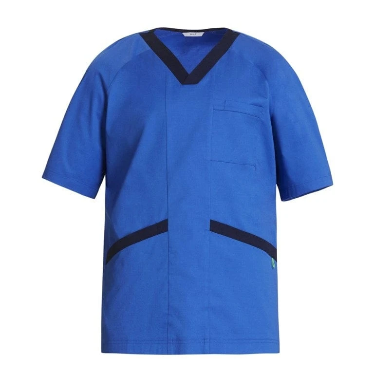 NNT Koller Unisex V Neck Contrast Scrub Top - Image 3