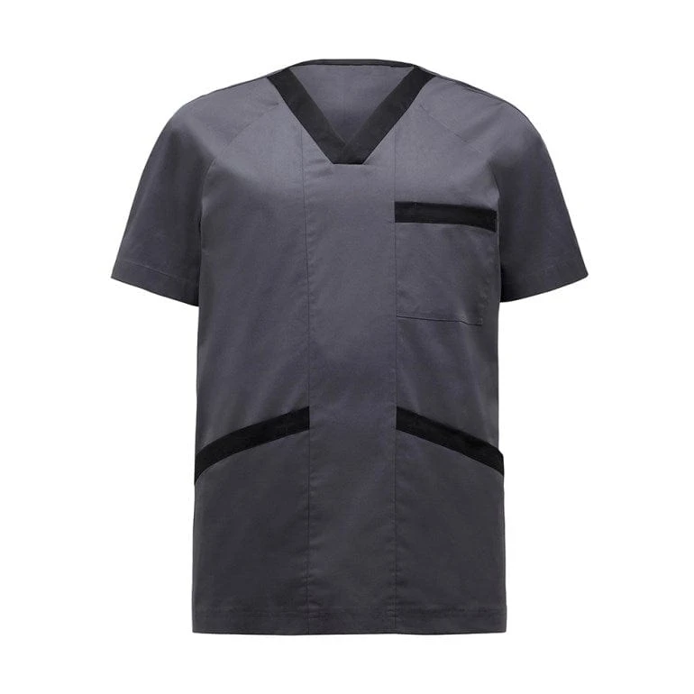 NNT Koller Unisex V Neck Contrast Scrub Top - Image 4