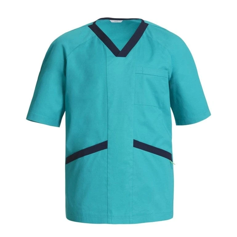 NNT Koller Unisex V Neck Contrast Scrub Top - Image 6