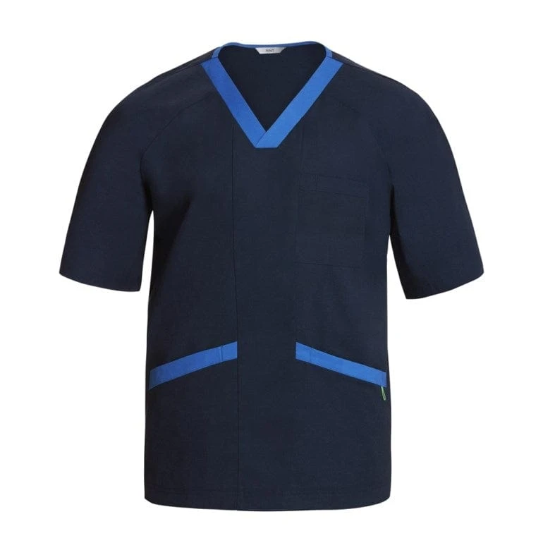 NNT Koller Unisex V Neck Contrast Scrub Top - Image 5