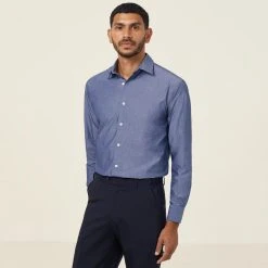 NNT Mens Chambray Long Sleeve Shirt 7 NNT Mens Chambray Long Sleeve Shirt -RM Williams Store catj2w mbl 1
