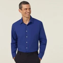 NNT Mens Poly Cotton End On End Long Sleeve Shirt 10 NNT Mens Poly Cotton End On End Long Sleeve Shirt -RM Williams Store catj8v cop 1