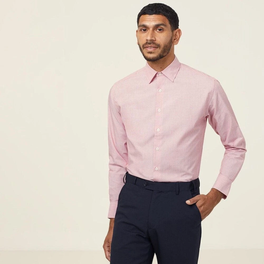 NNT Mens Poly Cotton End On End Long Sleeve Shirt 3 NNT Mens Poly Cotton End On End Long Sleeve Shirt - Image 3