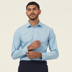 NNT Mens Poly Cotton End On End Long Sleeve Shirt 13 NNT Mens Poly Cotton End On End Long Sleeve Shirt -RM Williams Store catj8v tel 1