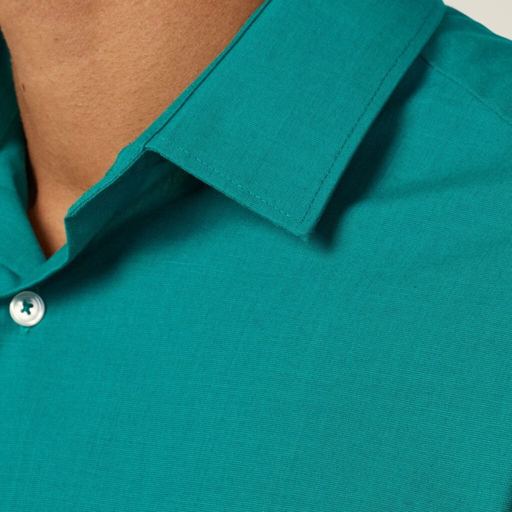 NNT Mens Poly Cotton End On End Short Sleeve Shirt 3 NNT Mens Poly Cotton End On End Short Sleeve Shirt - Image 3