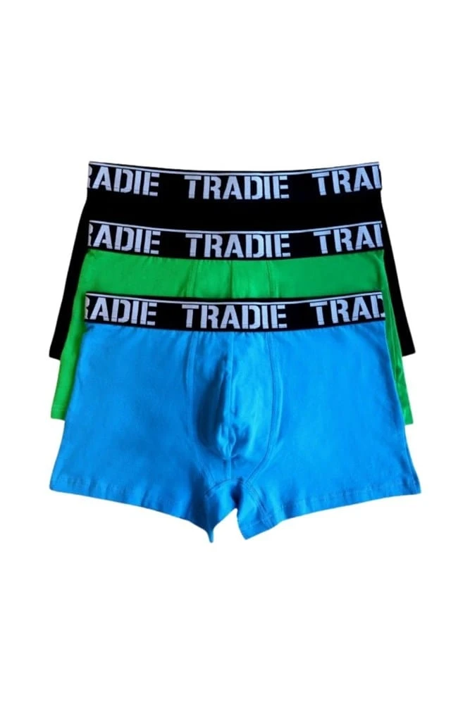 Tradies Tradie Mens 3 Pack Fitted Trunks - Image 2