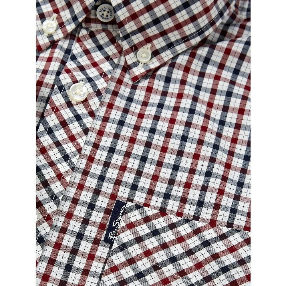 Ben Sherman Mens Signature House Check Short Sleeve
