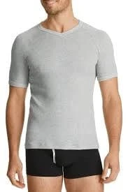 Bonds V Neck Raglan Tee (Grey Marle)