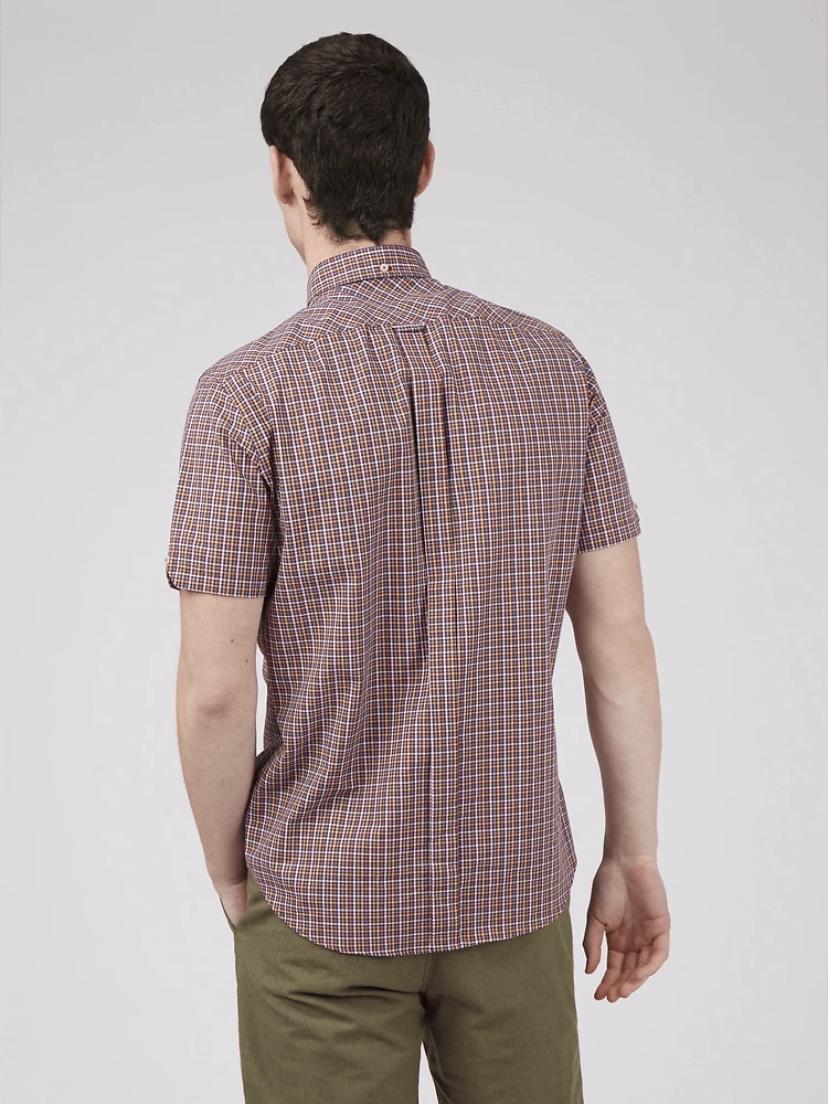 Ben Sherman Mens Mini Gingham Short Sleeve - Image 3