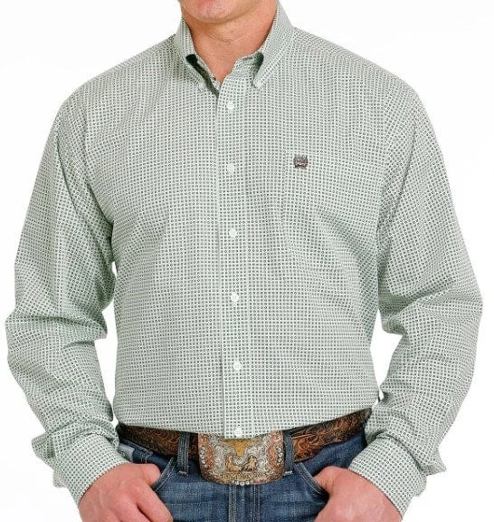 Cinch Mens Geometric Print Button-Down Western Shirt 1 Cinch Mens Geometric Print Button-Down Western Shirt