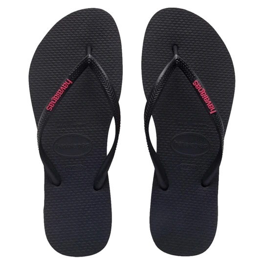 Havaianas Slim Rubber Logo Thongs