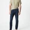 Mavi Mens Jake Slim Leg Dark Used Brushed Feather Blue Jeans