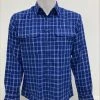 Bisley Mens Winterweight Brushed Large Check Navy Shirt
