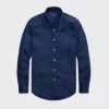 Ralph Lauren Mens Custom Fit Linen Shirt - Navy/Red