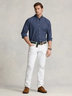 Ralph Lauren Mens Custom Fit Garment-Dyed Oxford Shirt 4 Ralph Lauren Mens Custom Fit Garment-Dyed Oxford Shirt -RM Williams Store navy bff1a064 5438 4307 9dc8 3cbddea65a2b