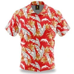 Ashtabula NRL 'Paradise' Hawaiian Shirt - Dolphins