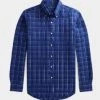 Ralph Lauren Mens Custom Fit Oxford Shirt - Plaid Indigo