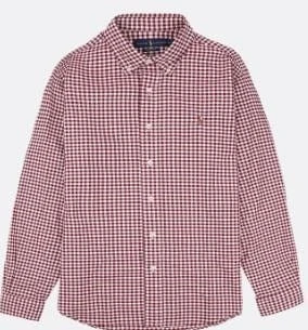 Ralph Lauren Mens Custom Fit Checked Oxford Shirt - Red/White 1 Ralph Lauren Mens Custom Fit Checked Oxford Shirt - Red/White