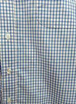 Hannas Bisley Mens Blue Check Shirt -RM Williams Store ss2