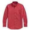 Ralph Lauren Mens Custom Fit Oxford Shirt - Sunrise Red/Blue
