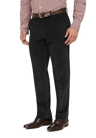 City Club Sutton 12W Cord Pant (Charcoal)