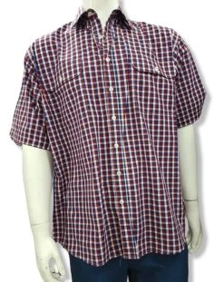 Bisley Mens Red/Blue Check Shirt