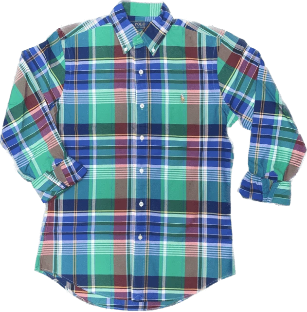 Ralph Lauren Mens Custom Fit Tartan Oxford Shirt 1 Ralph Lauren Mens Custom Fit Tartan Oxford Shirt